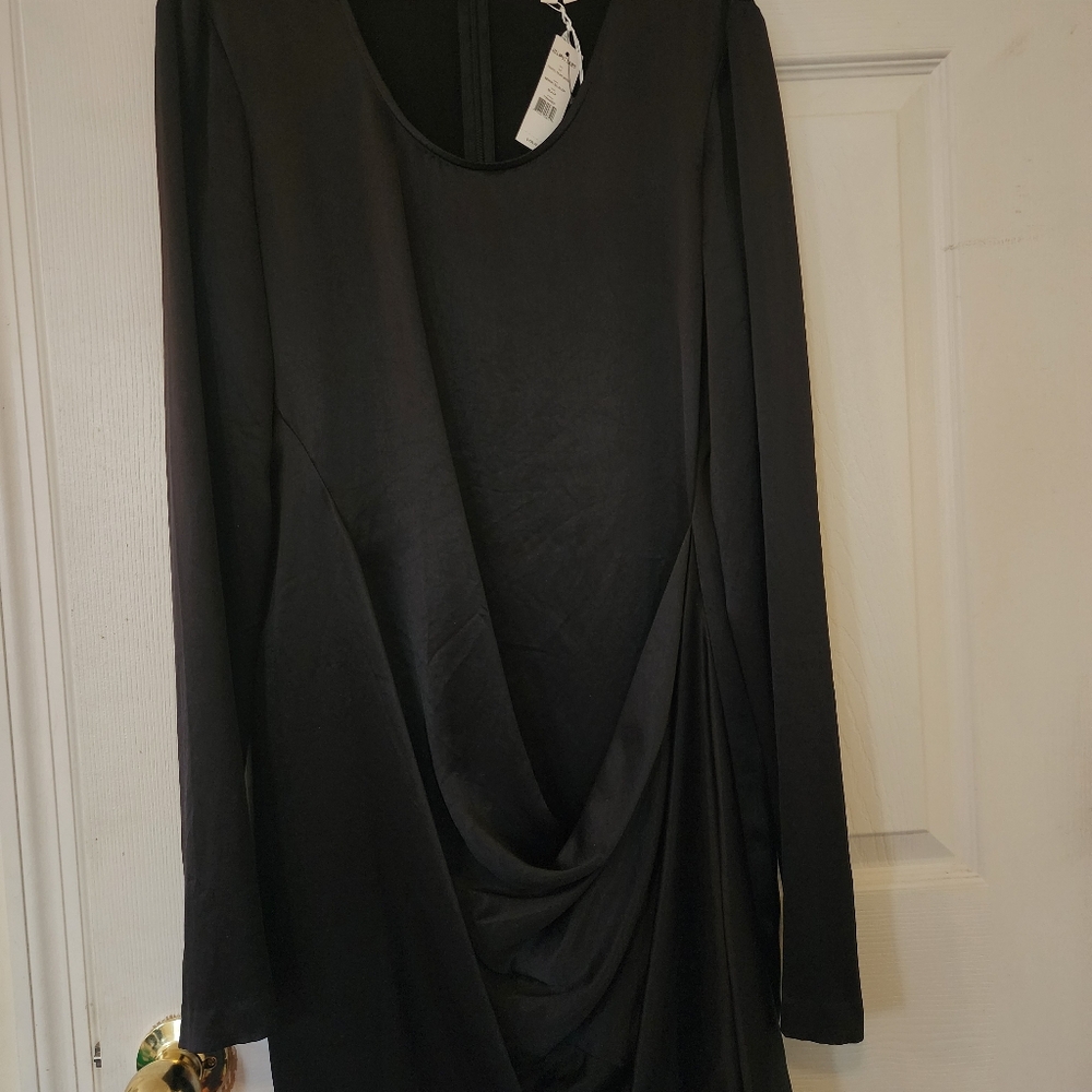 Helmut Lang Black Satin Dress